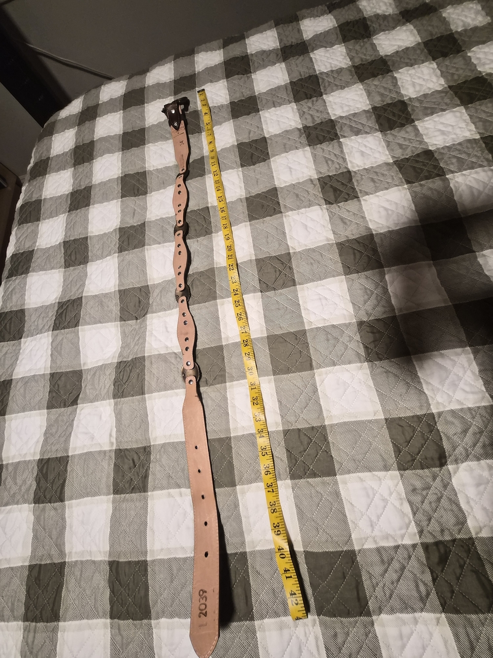 Men's Leather Belt in Natural Tan - Unbranded